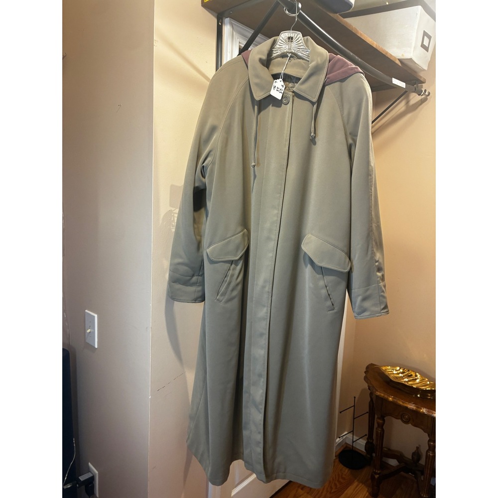 Vintage Brem Rainwear Utility Trench Coat Gorpcore Longline Hooded Jacket 14